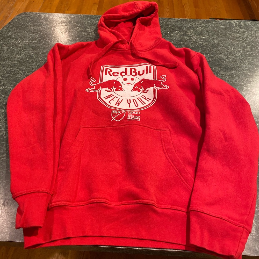 New York Red Bulls GIII Red Hoodie Size Medium